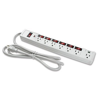 7 OUTLET SURGE PROTECTOR W/INDIVIDUAL SWITCHES N3