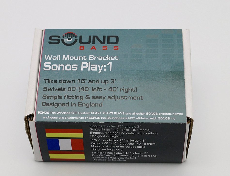 SONOS PLAY 1 Wall Mount, Adjustable Swivel & Tilt Mechanism, Single Bracket For Play:1 Speaker with Mounting Accessories... N20
