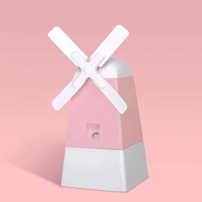 The Dutch Windmills Humidifier Wind and Cool Mist Interaction Making the Summer Cooler (pink)