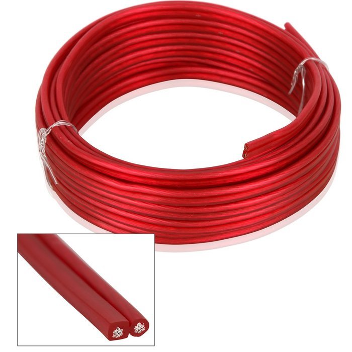 Belva 8 Gauge 2-Channel Complete Copper-Clad Amplifier Wiring Kit [RED] with 2-Channel RCA Interconnects [BAK82] N6