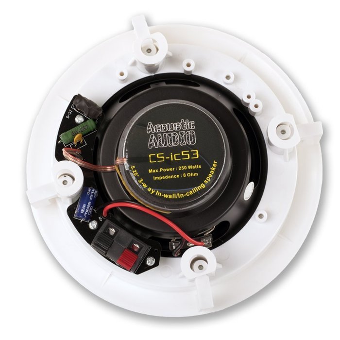 Acoustic Audio CS-IC53-3PR 250 Watt 5.25" 3-Way Home Theater In-Wall/Ceiling Speakers (3-Pair)