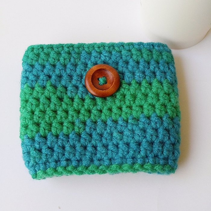 Reusable Travel Cup Sleeve Blue Green N2