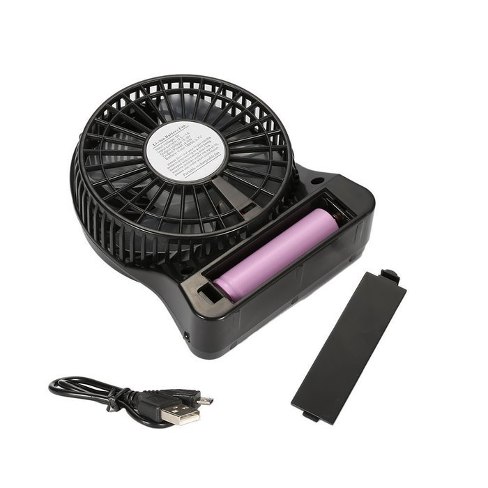 Portable Mini Table Fan with LED Light SiFree 3 Speeds Rechargeable Desktop Air Cooler (White) N8