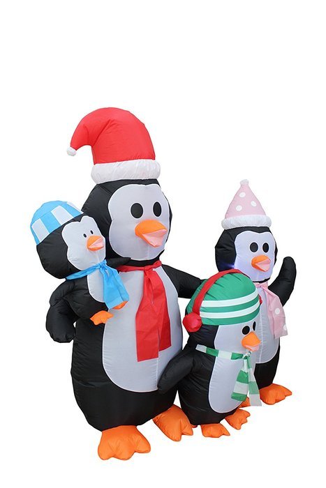 5 Foot Christmas Inflatable Penguins Family Yard Decoration N2