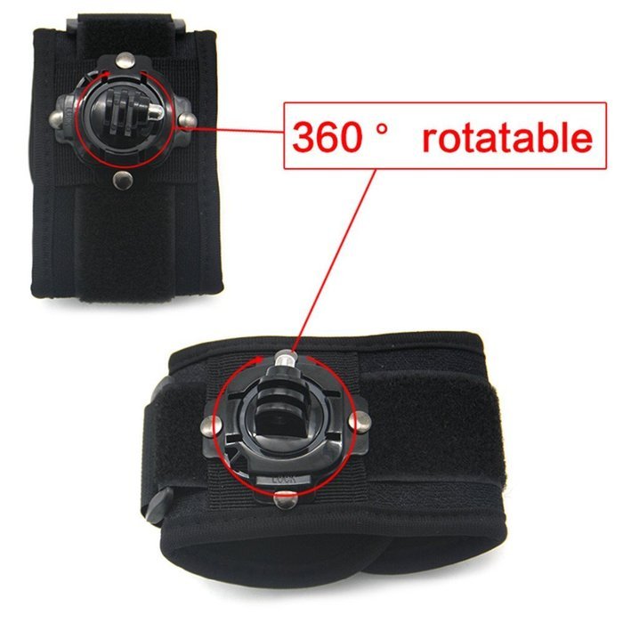 TEKCAM 360 Degree Rotating Band Glove Style Camera Wrist Strap Hand Mount with Thumb Screw for Waterproof Action... N23