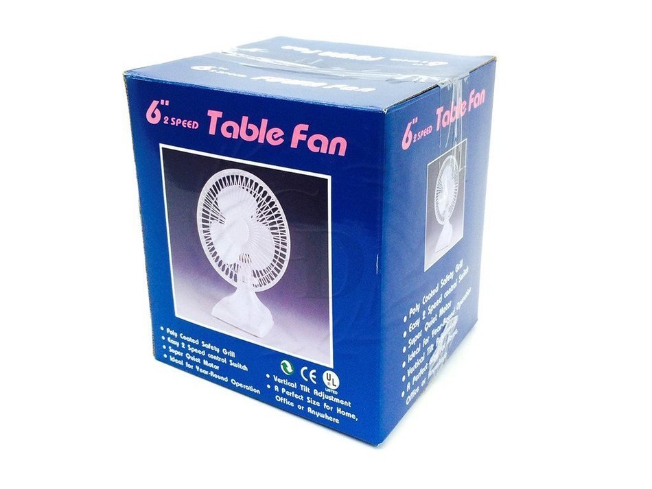 Small 6" Table top Desk Fan, Super Quite motor 6 Inches , 2 speed switch, 120V vertical tilt Adjustment. Home...
