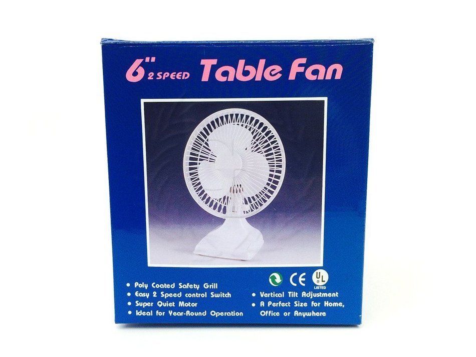 Small 6" Table top Desk Fan, Super Quite motor 6 Inches , 2 speed switch, 120V vertical tilt Adjustment. Home... N2