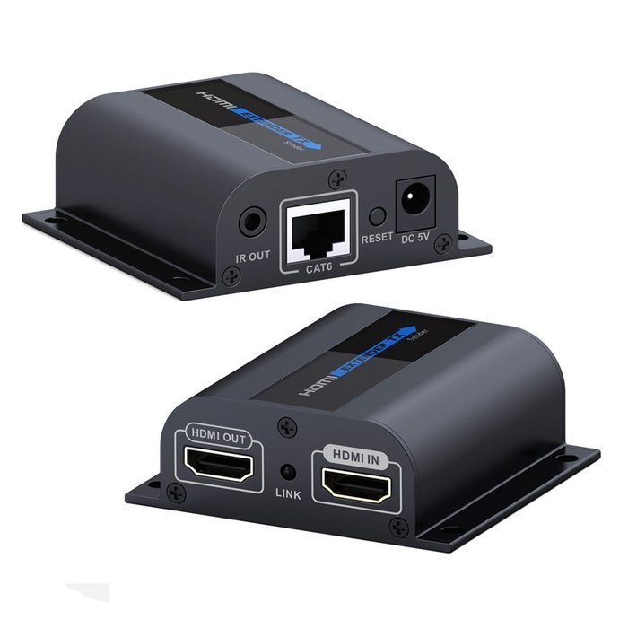 KOOKYE HDMI Extender LKV373A V3.0 RX Receiver Over Single Cat5/5e/6 Ethernet Cable Up To 390 Feet Supports 1080P... N8