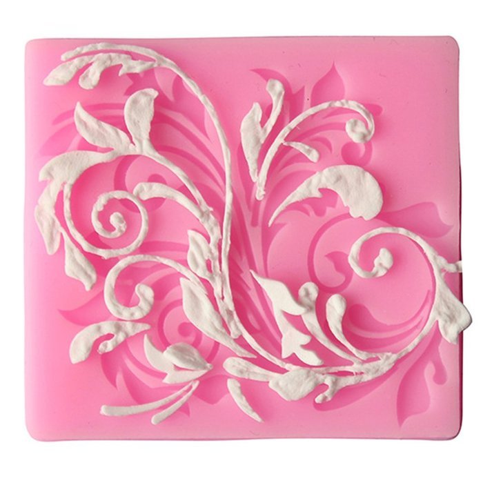 Beauty Clubs Fondant Silicone Lace Cake Candy Decorating SugarCraft Flower Mold Mould