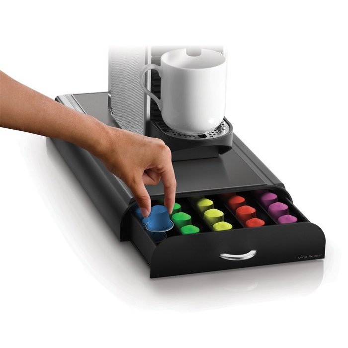 Mind Reader Anchor' Coffee Pod Storage Drawer for 50 Nespresso Capsules, White N12