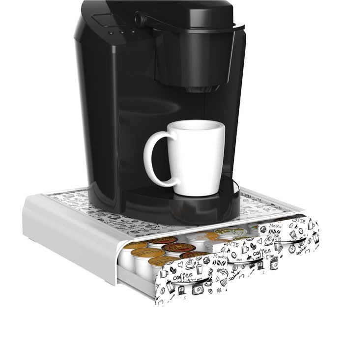 Mind Reader Anchor' Coffee Pod Storage Drawer for 50 Nespresso Capsules, White N15