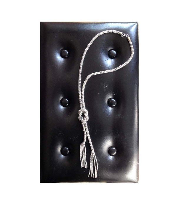 ARJOSA Women's Fashion Long String Cord Chain Metallic Like Necklace (#4 Alloy Leaves) N10