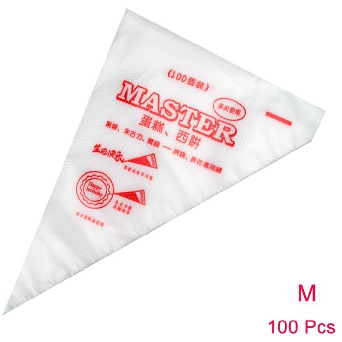 Bestgoo 100 Pack Durable Pastry Bags,14 Inch Disposable Icing Piping Cake Decorating Tool Bags Set, Non-Slip Nodules...