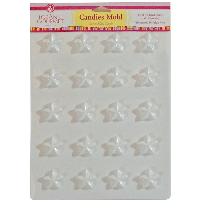 Lorann Hard Candy Mold Set - Heart, Circle, and Star