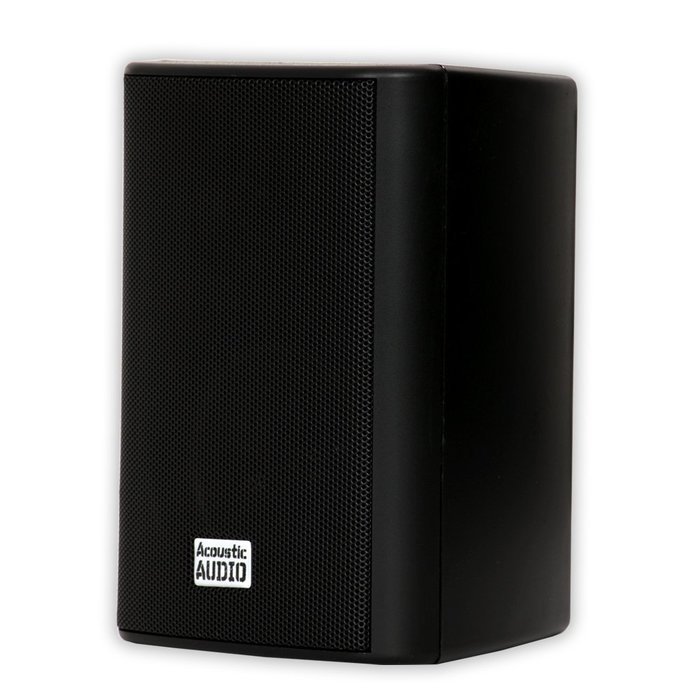 Acoustic Audio AA351B Indoor Outdoor 2 Way Black Speakers 2000 Watt 4 Pair Pack AA351B-4Pr N2