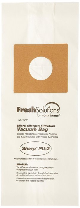 Fresh Solutions 70756 Sharp PU2 Micro Filtration Vacuum Bags, 3-Pack N2