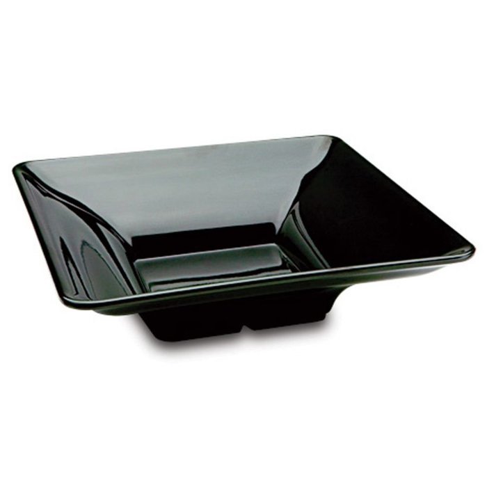 Delfin BSQ-113AS-010 2 Qt. Black Square Pacific Rim Bowl