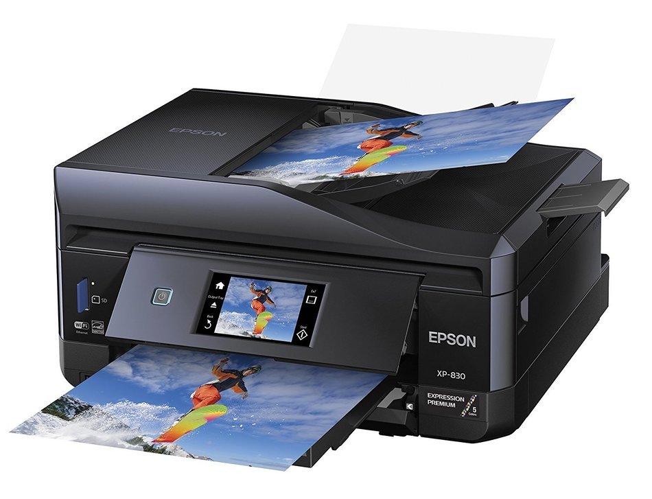 Epson XP-830 Wireless Color Photo Printer with Scanner, Copier & Fax (C11CE78201) N12