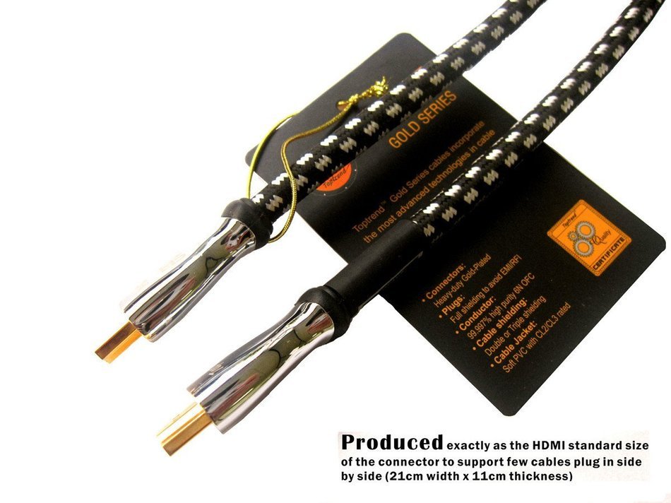 Toptrend High Speed 21Gbps HDMI Cable -Gold Plated Connector Tips- with Ethernet-Supports Ultra HD 4K 60Hz 3D... N13
