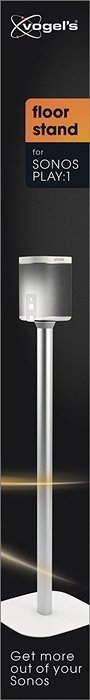 Vogel's SOUND series for SONOS, SOUND 4201W for SONOS PLAY 1, Wall Mount, White/Silver (single mount) N22