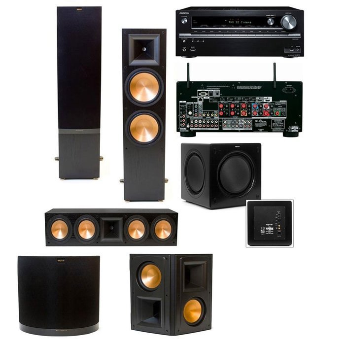 Klipsch RF-7 II 5.1 Home Theater Systemr-SW-112 (black) Onkyo TX-NR838 7.2
