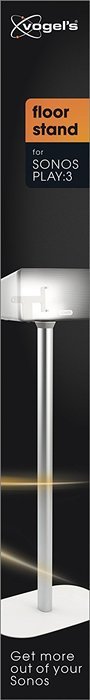 Vogel's SOUND series for SONOS, SOUND 4201W for SONOS PLAY 1, Wall Mount, White/Silver (single mount) N26