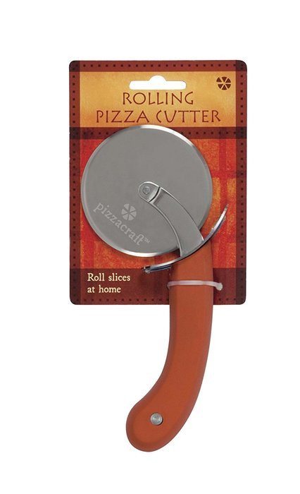 Pizzacraft PC0205 3.75" x 6" Wedge Shaped Stainless Steel Pizza/Pie Slice Server with Soft Grip Handle N3