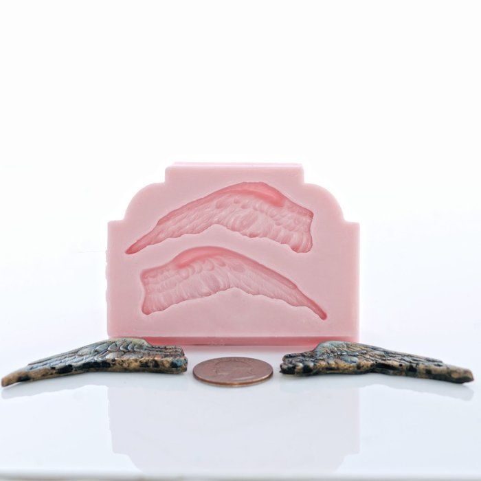 Small Angel Wing Small Silicone Mold Food Safe Fondant, Candy, Gum Paste,.Craft or Jewelry Mold Resin, Clay, Flexible...