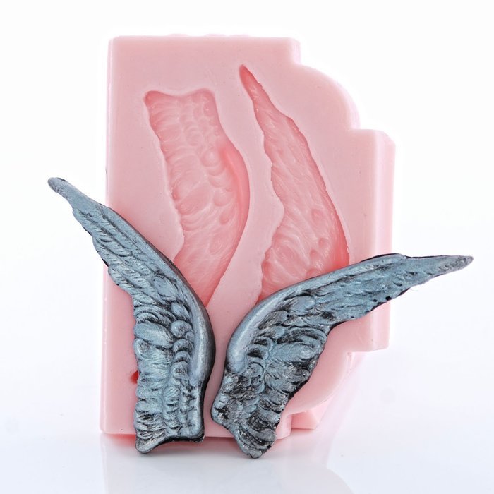 Small Angel Wing Small Silicone Mold Food Safe Fondant, Candy, Gum Paste,.Craft or Jewelry Mold Resin, Clay, Flexible... N2