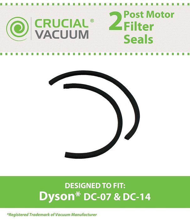 2 Dyson DC07 & DC14 Post Motor HEPA Filter Seals, Fits Dyson DC07 & DC14 Vacuums, Designed & Engineered by Crucial...