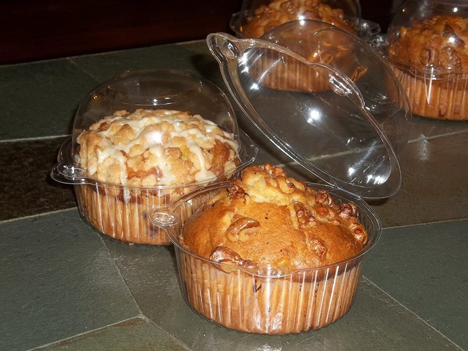 100/Pack Transparent Clear Jumbo Cupcake Box Pods BPA-Free Containers Hinged-Style