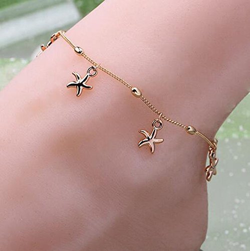 Charm Starfish Chain Anklet Women Gold Bracelet Barefoot Sandal Foot Jewelry N2