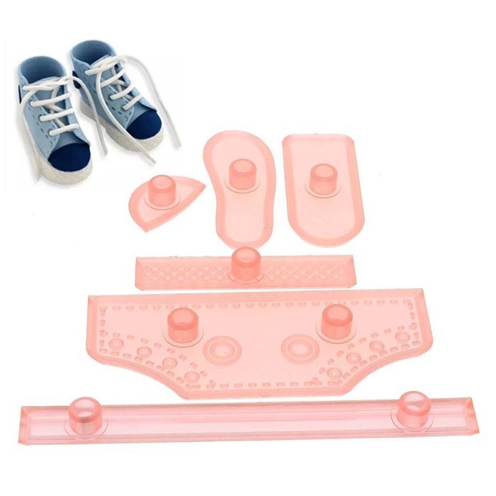 VANKER 6Pcs Sneaker Shoes Cake Cutter Mould DIY Craft Baking Decor Supply