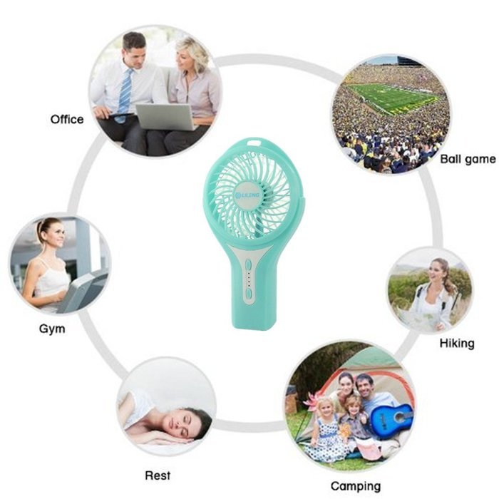 Security USB Mini Cooling Fan Hand Held Personal Fan and 2200MA Rechargable Lithium Battery Ventilador with Adjustable... N5