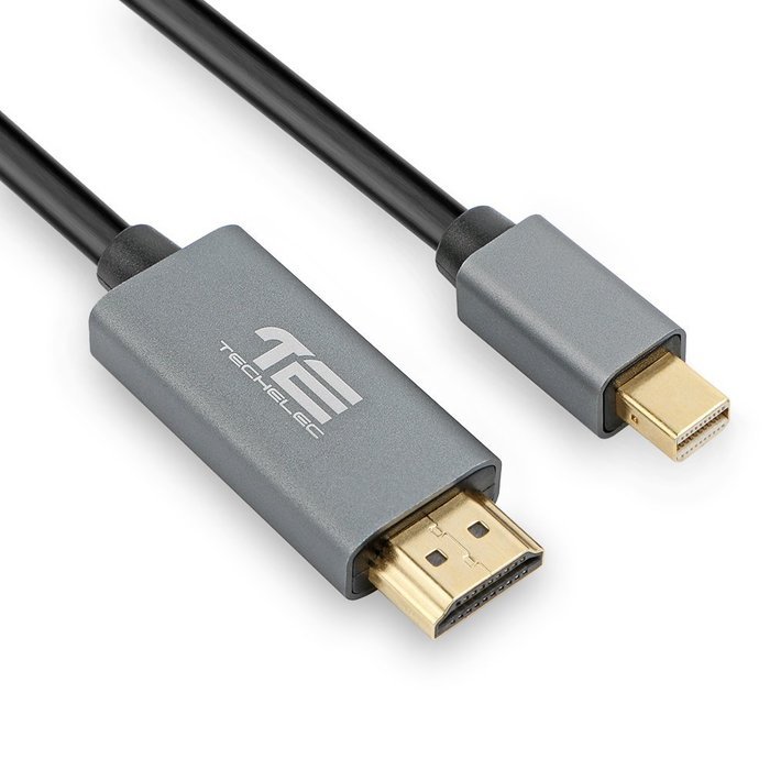 TechElec Gold Plated Mini DisplayPort to HDMI HDTV Thunderbolt Compatible Cable, 6 Feet, Black N5