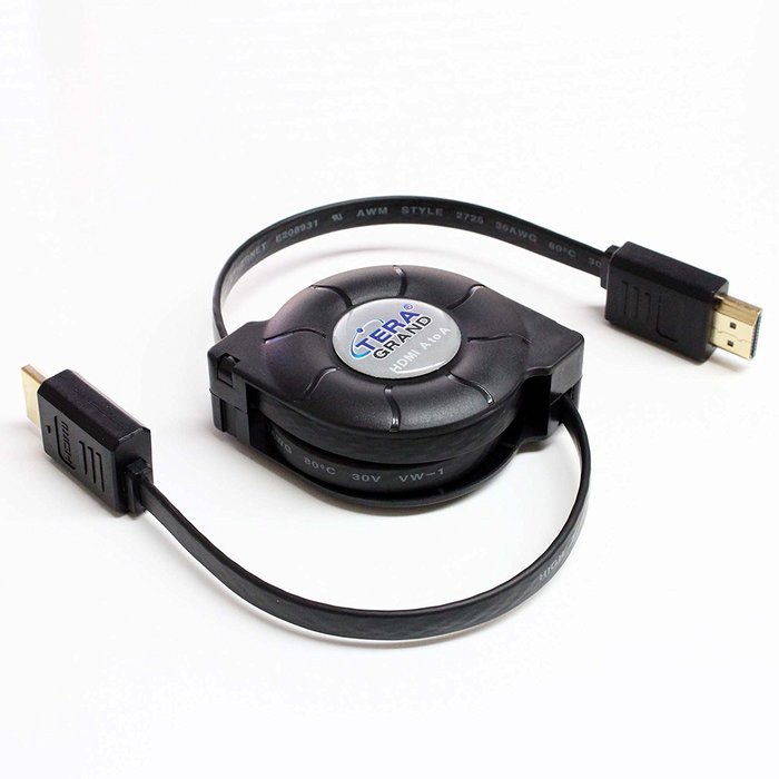 Tera Grand RETH-WH96-BK HDMI A Male to A Male Retractable Cable, 3-Feet N12