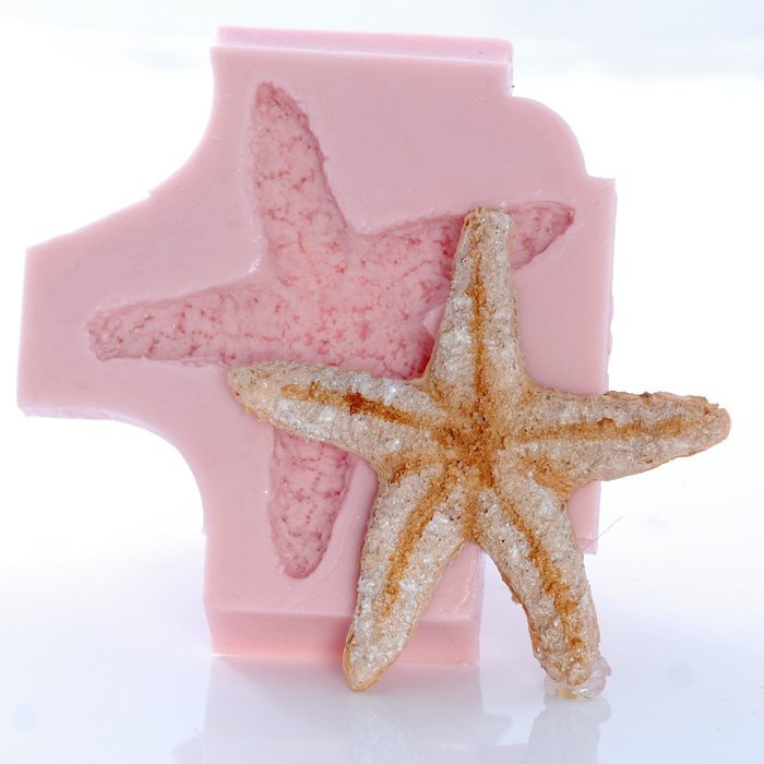 Star Fish Silicone Mold Food Safe Fondant, Chocolate, Candy, Resin, Polymer Clay, Epoxy. Finished star fish measures...