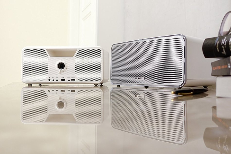 Dashbon Flicks Mobile Cordless Boombox Projector Model 280WH N11