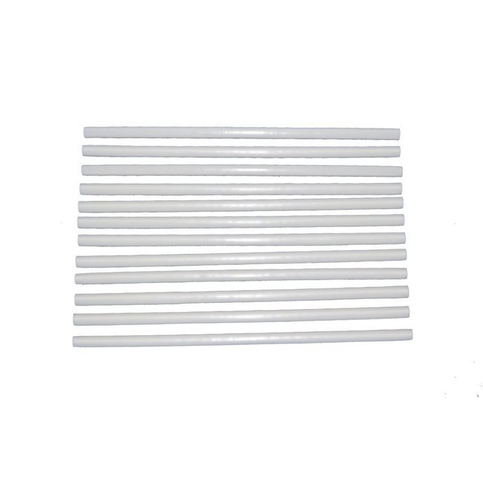 Plastic White Dowel Rods for Tiered Cake Construction, 12 Inch X 1/4, Pack of 12