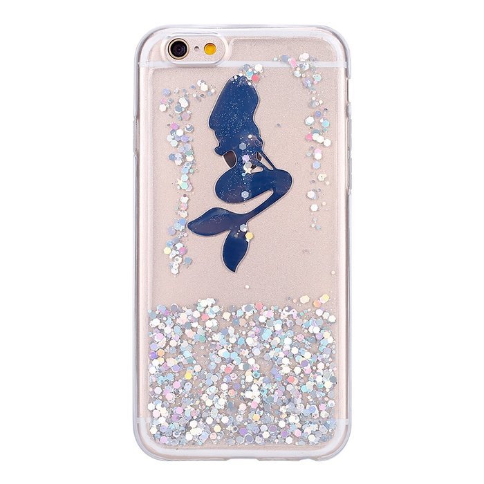 iPhone 6S Plus Case,iPhone 6/6S Plus Bling Glitter TPU Case,PHEZEN Mermaid Pattern Shiny Sparkling Glitter Flexible... N30