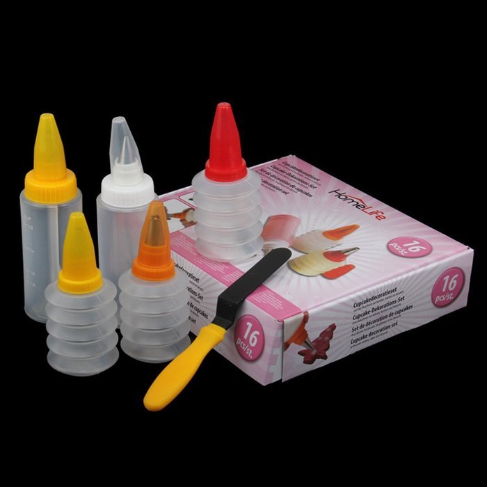 GXHUANG Hot Pastry Icing Piping Bag Nozzle Tips Fondant Chocolate Cake Sugar Craft Decorating Pen Tool Set (A) N2