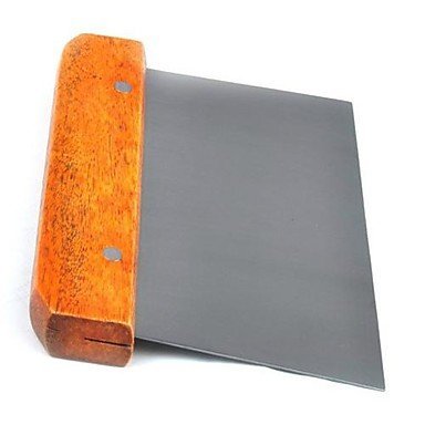 Y&XL&H Stainless Steel Dough Scraper with Wood Handle (Random Color) 14.910.60.0.3cm N2