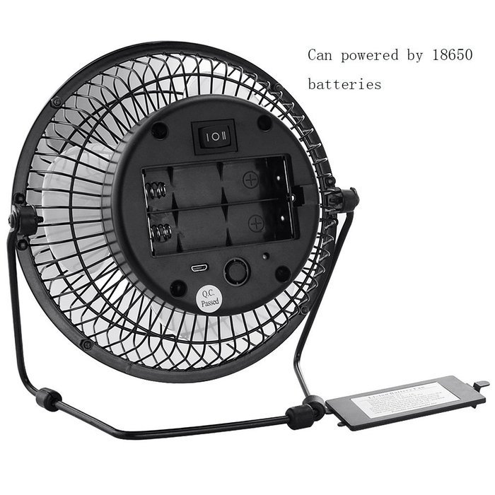 Jhua Rechargeable Mini USB Table Fan Portable Desk Fan Powered by USB/ 18650 Lithium-ion Rechargeable Batteries... N5