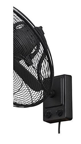 Bentley III 22" Oscillating Wall Fan - Natural Iron (AM183W-NI) N2