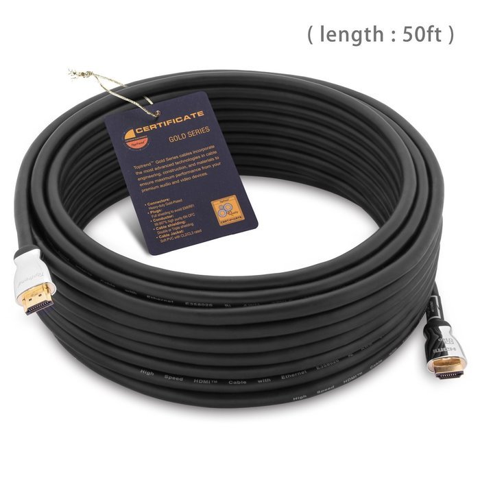 Toptrend High Speed 21Gbps HDMI Cable -Gold Plated Connector Tips- with Ethernet-Supports Ultra HD 4K 60Hz 3D... N17