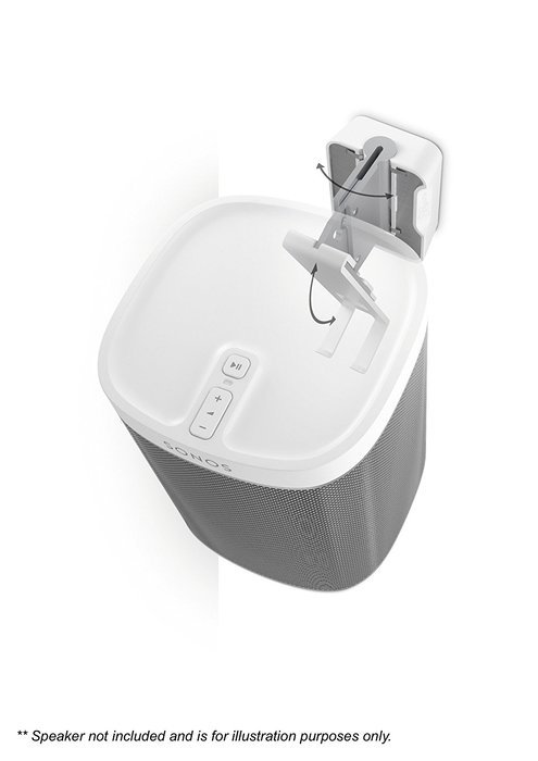 Vogel's SOUND series for SONOS, SOUND 4201W for SONOS PLAY 1, Wall Mount, White/Silver (single mount) N29