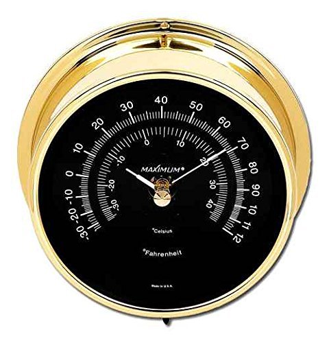 Mini-Max Dual Scale Thermometer w Brass Case