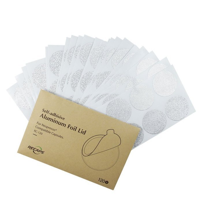 120/240/360pcs Aluminum Foil Lids Nespresso Seals for Refillable Nespresso Coffee Caspules (240)