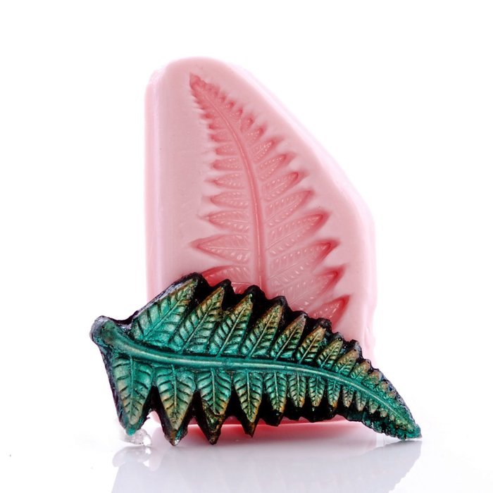 Fern Leaf Flexible Silicone Mold, Fondant, Candy, Chocolate, Food Safe, Polymer Clay, Resin Mold, Epoxy and so...