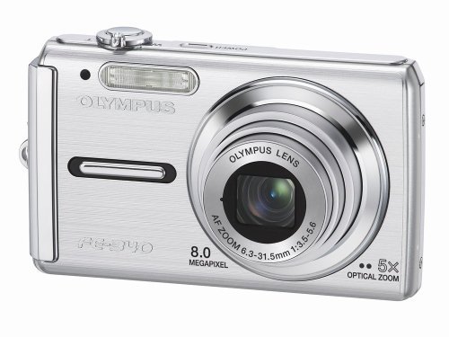 Olympus FE-340 8MP Digital Camera with 5x Optical Zoom (Silver) N5